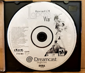 AUTHENTIC RECORD OF LODOSS WAR SEGA DREAMCAST FULLY FUNCTIONAL DISC ONLY