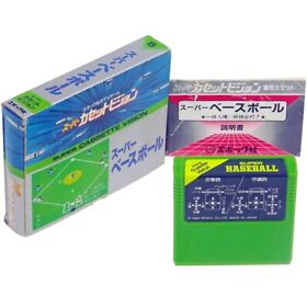 SUPER BASEBALL EPOCH Super Cassette Vision Japan Import NTSC-J SCV Complete USED