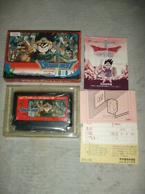 DRAGON QUEST III 3 With Box Nintendo Family computer FC NES 104