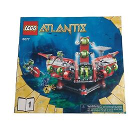 8077 Atlantis Book 1 LEGO Building Manual Instruction Replacement Part