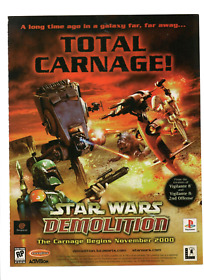 2000 Video Game Print Ad Star Wars Demolition Sega Dreamcast Playstation Lucas