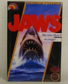 Jaws 2" X 3" Fridge / Locker Magnet. Nintendo Game Box NES
