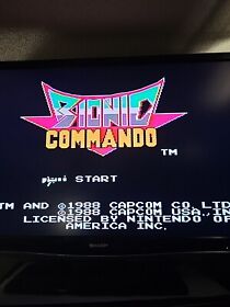Bionic Commando Nintendo NES Label Is Incorrect It Has Double Dribble Tested Pic