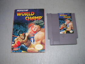 WORLD CHAMP (Classic Nintendo NES) Game & Box, No Manual