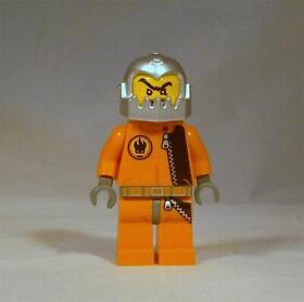 LEGO Agents Break Jaw Minifigure 8632 8633 8636 Bad Guy Silver Helmet Genuine