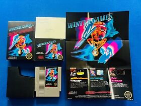 Winter Games NES Nintendo CIB Complete Box Manual Promo Inserts + REG CARD MINT