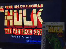 The Incredible Hulk: The Pantheon Saga (Sega Saturn) Disc and Manual w/Reg Card