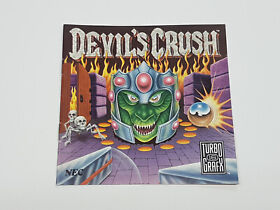 Devil's Crush *FRENCH* Canada Authentic Original TurboGrafx-16 NEC Manual Only