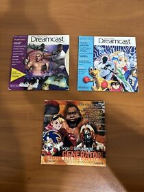 Sega Dreamcast Lot of 3 Dreamcast Magazine Demo Discs and Generator