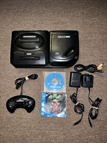 Sega Genesis Model 2 & Sega CD Video Game Consoles - Clean - Fully Working !!
