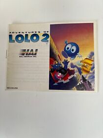 Adventures of lolo 2 NES nintendo game Instruction Manual Booklet Only Mint Rare