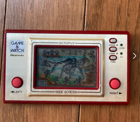Nintendo Game & Watch Wide Screen Octopus OC-22 Japan Rare Limited USED 