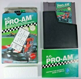 Nintendo R.C. PRO-AM NES COMPLETE Rare Canadian Game/Box Unpunched Hang Tab! D2