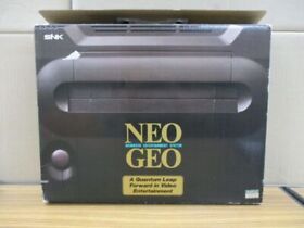 SNK Neo Geo Neogeo AES ROM Console System w/Box,Stick Controller Tested