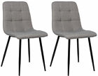 #PZ358 2x Esszimmerstuhl Tilde Stoff grau gebraucht Polsterstuhl Küchenstuhl Set
