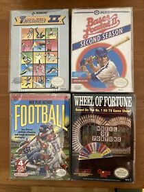 4 Game NES Cib Game Lot - Track & Field II (Nintendo Box Lot - Compete.