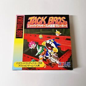 JACK BROS. Nintendo Virtual Boy VB Atlus Japanese Retro Game Box Manual New