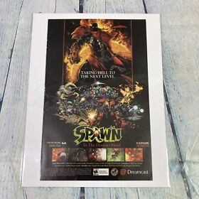 2001 Spawn Print Ad Sega Dreamcast Magazine Comic Vintage Paper Art Capcom