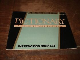 Pictionary Manual Only NES Nintendo