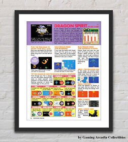 Dragon Spirit Nintendo NES Glossy Promo Ad Poster Unframed G4901