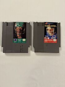Tecmo Bowl + Tecmo Super Bowl Nintendo NES Game LOT 2 Game Bundle