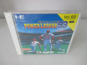 "Power League '93" Baseball HuCard (PC Engine) / New & Sealed--100% Authentic