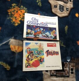 Nintendo NES Video Game Instruction Manual Lot of 2! City Connection + Tale Spin