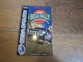 Sega rally championship - Sega Saturn manual