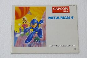 Mega Man 4 Authentic Original NES Nintendo Manual Only