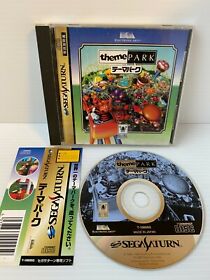 Sega Saturn Theme Park included spine card Simulation game GAME Attraction JAPAN