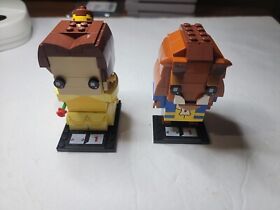 Lego Brick Headz Beast and Belle Beauty and the Beast 41595 & 41596 Complete 