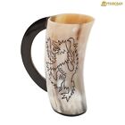 Viking Drinking Horn Mug Renaissance Medieval Cup for Wine Beer Ale 6 Inch Size