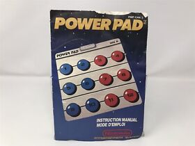 Power Pad Mat - Nintendo Nes - Instruction Manual Only - Bilingual Damaged 