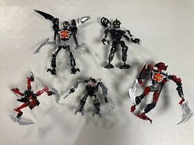 Lot of 5 Lego Bionicle Figures 8693 8947 8949 8691 8729 (some are missing parts)