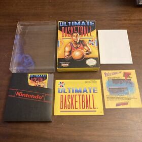 Ultimate Basketball - Nintendo NES - Complete w Poster - Tested - Authentic