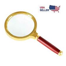 Magnifying Glass 10X Reading Magnifier HANDHELD 2" Glass Lens Jewelry Loupe Loop