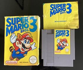 Super Mario Bros 3 NES Nintendo Game Cart Boxed With Manual Tested As My Pics