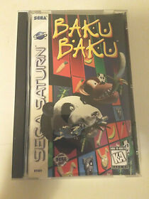 Baku Baku Sega Saturn Complete in Box CIB with Reg Card RaRe Authentic Game Good