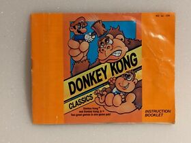 Donkey Kong Instruction Booklet Nes Nintendo Video Game Authentic No Game
