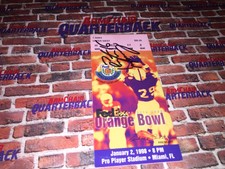 Peyton Manning Autographed 1998 Orange Bowl Ticket Tennessee Vols vs. Nebraska
