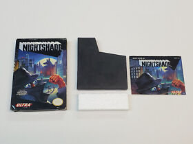 Nightshade Nintendo NES Box and Manual Only *
