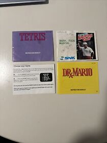 Nintendo NES Original Instruction Manual Booklets Only *No Games* TETRIS DRMARIO