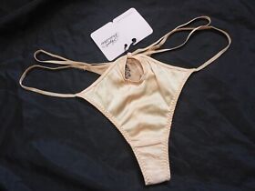 12, Agent Provocateur Robyn Thong,Silk, Peach, AP size 4, NEW