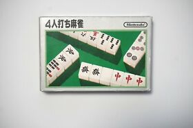 Famicom 4-nin Uchi Mahjong boxed Japan FC game US Seller