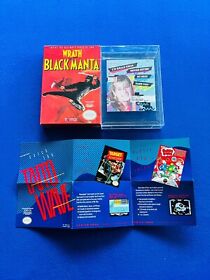 Wrath of the Black Manta Box Poster Promo no Manual or Game NES NINTENDO