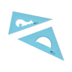 Pack of 2 Large Transparent Triangle Ruler Set Square: 12 Inch- 30/60 Degree 