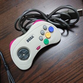 Sega Saturn White Console, Controller, Power cord, Cable, Power memory SS24-2-1