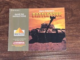 Battletank Garry Kitchens Battle Tank Nintendo NES Instruction Manual Only