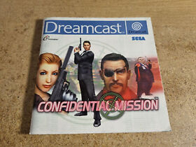 Confidential Mission Booklet manual Dreamcast 