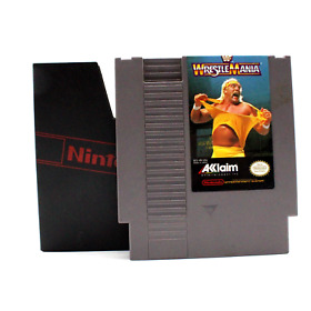 Vintage WWF Wrestlemania (Nintendo NES) Authentic with Sleeve Box 1985